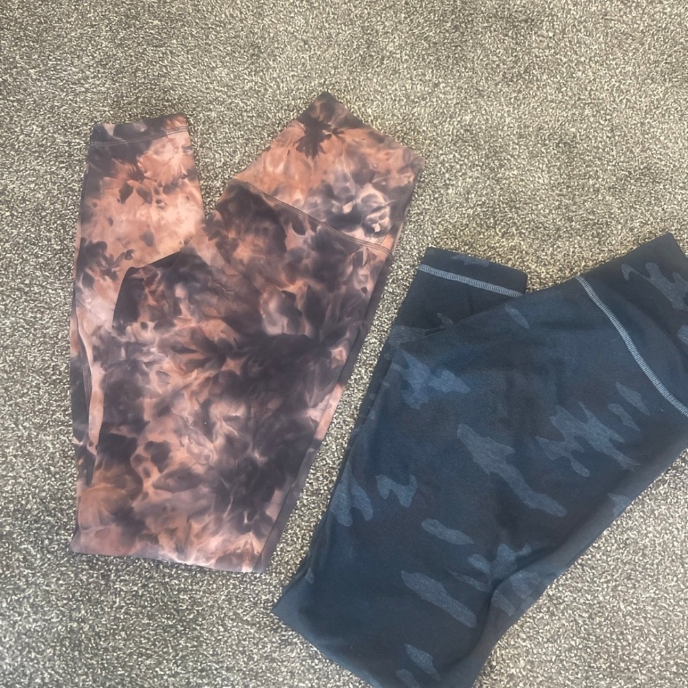 Women lululemon Tie-Dye Leggings - Brown/Black bundle